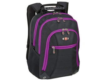 40% off SwissGear Skywalk Deluxe Laptop Backpack - Black/Orchid