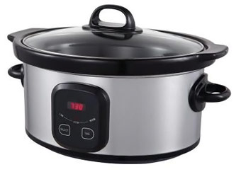 Stainless Steel 5qt Oval Digital Slow Cooker