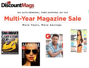 DiscountMags Multi-Year Magazine Subscription Sale, 100+ Titles
