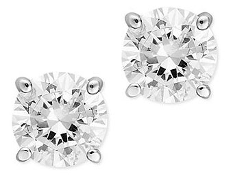 67% off 14k White Gold Diamond Stud Earrings (1/2 ct. t.w.)