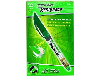 54% off Ticonderoga RediSharp Permanent Markers, 12 Ct Green