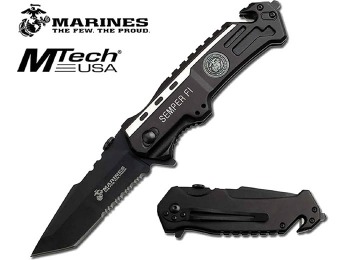 72% off USMC Elite Tactical "Semper Fi" Rescue Folder Knife