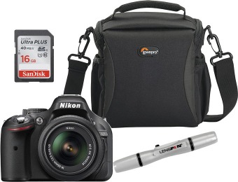 $50 off Nikon D5200 24.1MP DSLR Camera Kit with 18-55mm Lens