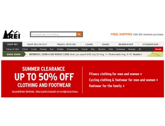 REI Summer Clearance Sale - Up To 50% off Footwear and Clothing