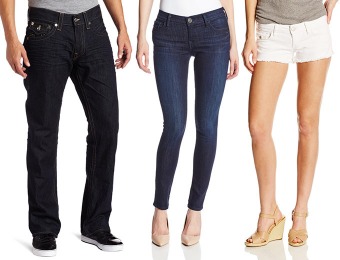 50% off True Religion Women's & Men's Jeans, Shorts, and more