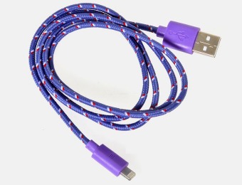 70% off 3-Foot Braided iPhone 5 8-Pin to USB Cable, 5 Styles