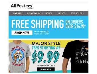 Allposters T-Shirt Sale - Up to 55% off