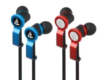 81% off Beacon Audio Perseus Earphone w/ Mic 2-pack (Blue, Red)
