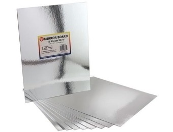 58% off Hygloss Mirror Board, 8.5 by 11-Inch, Silver, 10-Pack