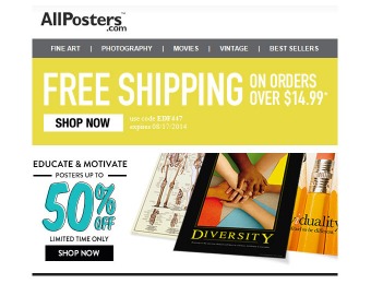 Allposters Back to School Sale - Up to 50% off