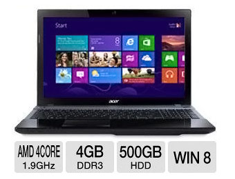 $100 off Acer Aspire 15.6" Laptop AMD Quad-Core / 4GB / 500GB