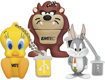 46% off Emtex Looney Tunes 4GB USB 2.0 Flash Drives (6 options)