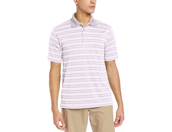 75% off PGA TOUR Men's Golf Air Flux Short Sleeve Striped Polo Shirt
