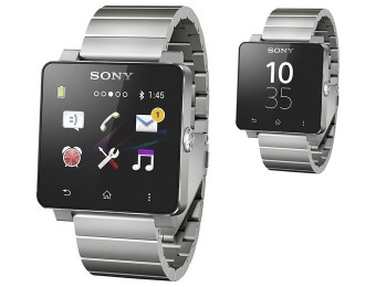 50% off Sony SW2SIL SmartWatch 2 Bluetooth Android Enabled Watch