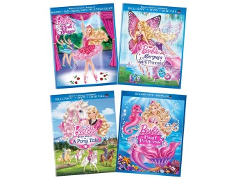 56% off Barbie Blu-ray & DVD Bundle, 4 Films