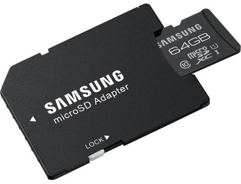 $70 off Samsung Pro Series 64GB Class 10 UHS-1 microSDXC Memory Card