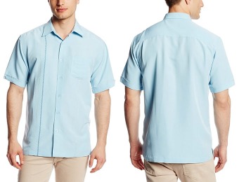 75% off Cubavera Short Sleeve Essential One Pocket Men's Shirt
