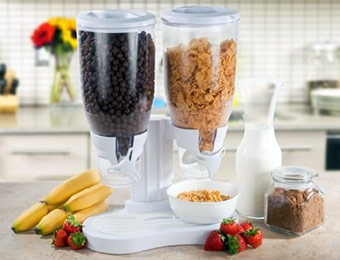 81% off HUTT Dual-Container Cereal & Dry Food Dispenser