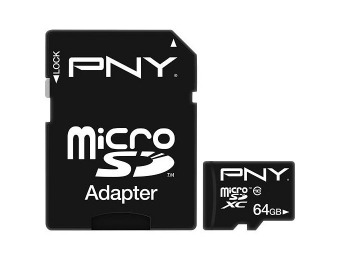 56% off PNY Elite 64GB microSDXC Memory Card P-SDUX64U1H-GE