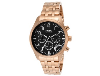 91% off Rotary Aquaspeed Rose Gold Plated Stainless Steel Watch