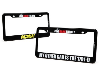 81% off Big Bang Theory Auto License Plate Frames, 2 Styles