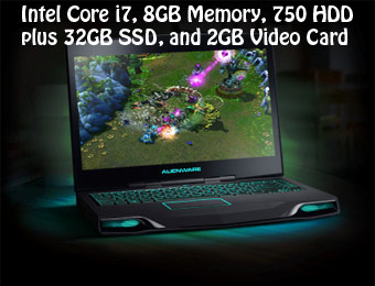 $215 Off Alienware M14x Gaming Laptop w/Code: DT5MVGF4411B0P
