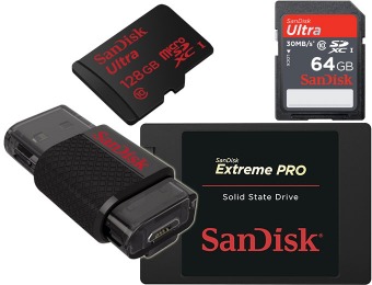 60% off Select SanDisk Products - Memory Cards, Flash Drives, SSDs
