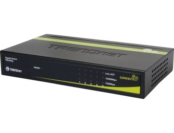 $46 off TRENDnet 5-Port Gigabit GREENnet Switch, TEG-S24Dg