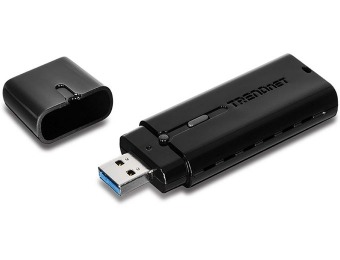 $43 off TRENDnet Wireless AC1200 Dual Band USB 3.0 Adapter