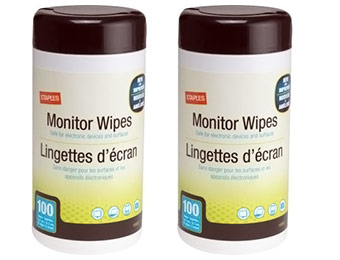 Deal: 2-Pack Staples Monitor Wipes