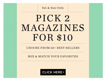 DiscontMags 2 for $10 Magazine Subscription Deal, 60+ Titles