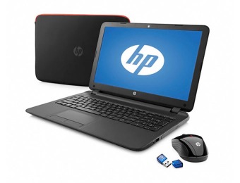 HP 15-f059wm 15.6" Laptop w/ Mouse, Case, Flash Drive & Antivirus