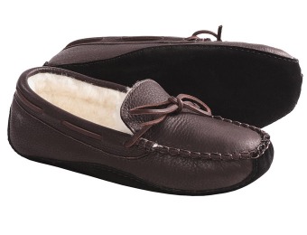 69% off Acorn Bison Men's Leather Slippers, 2 Styles