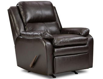 50% off Simmons Baron Bonded Leather Rocker Recliner Chair