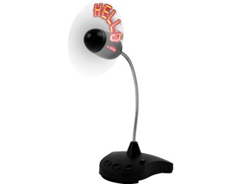 80% off Programmable LED Message Fan, USB Powered