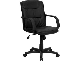 $269 off Flash Furniture Mid-Back Black Leather Office Chair