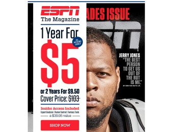 95% off ESPN Magazine Subscription, $5 / 26 Issues