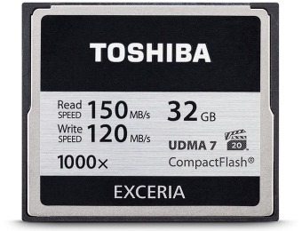 74% off Toshiba 32GB EXCERIA 1000x Compact Flash Memory Card