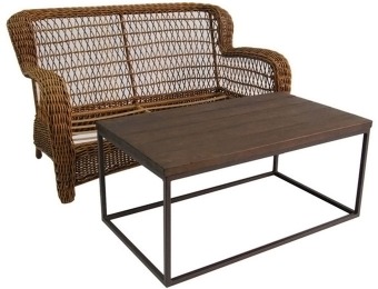 75% off allen + roth Belanore Patio Loveseat & Coffee Table Set