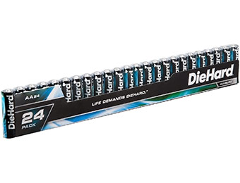 58% off 24-Pack DieHard AA Alkaline Batteries