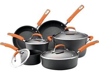 $155 off Rachael Ray Hard Anodized II Nonstick 10-Pc Cookware Set