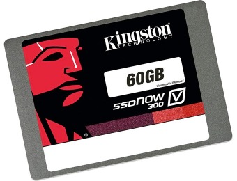 64% off Kingston SSDNow V300 2.5" 60GB SSD, SV300S37A/60G