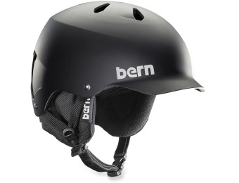 55% off Bern Watts Snowboard Helmet with Visor, Black or White