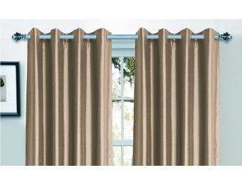 $78 off Bella Luna Faux-Silk Foam-Back Blackout Curtains