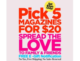 DiscountMags Magazine Subscription Sale - 5 for $20