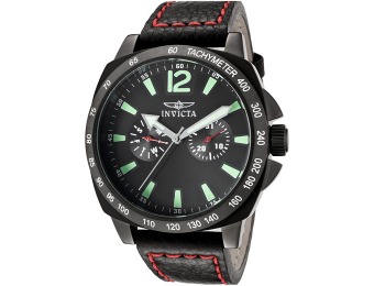85% off Invicta 0857 II Collection Black Leather Men's Watch