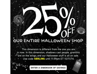 Extra 25% off All Halloween Merchandise at ThinkGeek.com