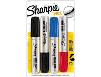 60% off Sharpie King Size Permanent Markers, 4 Assorted