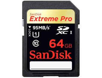 42% Off SanDisk Extreme Pro 64GB SDXC Flash Memory Card