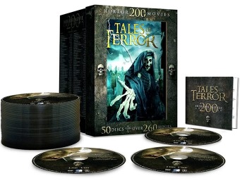 $66 off Tales of Terror - 200 Classic Horror Movies (50 DVD Discs)